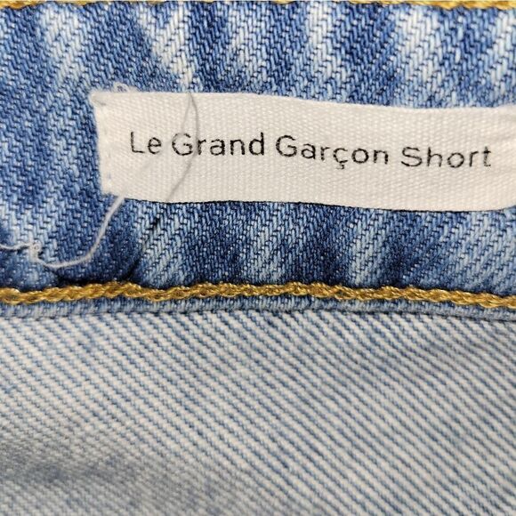 FRAME Le Grand Garçon Raw Edge Shorts Size 26 - Picture 6 of 8